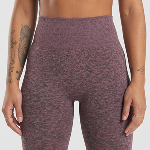 Leggings de sport taille haute pour femmes, couleur unie, extensibles, 100 % Spandex Polyester, pour yoga et exercice - Product Image 3