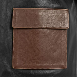 Chaqueta Bomber Vintage Marrón para Hombre, 100% Poliéster con Cuello Camisero, Chaqueta de Invierno de Cuero Suave Premium para Hombre - Product Image 6