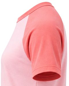 T-shirt Raglan Personnalisé Rose Bébé et Pêche Corail pour Femme – Col Rond Décontracté, Manches Courtes, Mélange de Coton Doux, Haut Tendance Estival - Product Image 5