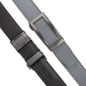 Ceinture en cuir véritable pour homme, motif uni avec boucle serpent en acier, ceinture en cuir véritable promotionnelle en solde - Product Image 6