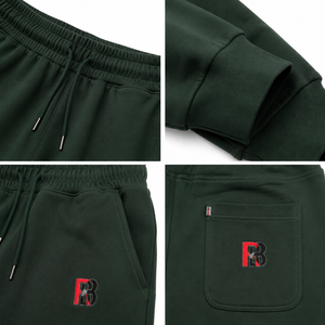 Pantalon de jogging décontracté pour homme en coton vert, taille élastique avec cordon de serrage, style ample, idéal pour l'automne, qualité supérieure - Product Image 5