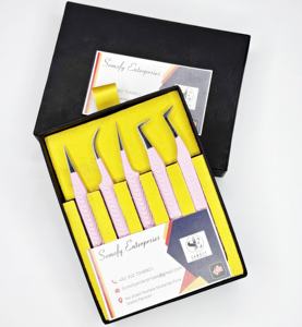 New <b>Pink</b> Stainless Steel Eyelash Tweezers Set Volume Isolation Lash Extension <b>Tool</b> with Sustainable Fiber Tip <b>Box</b> Packing - Product Image 2