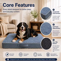 Usine en gros personnalisé différentes tailles tapis antidérapant pour animaux de compagnie rembourré PV velours Super doux tapis de chien de luxe