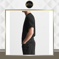 Vente exclusive T-shirt pour homme de qualité supérieure, couleur noire, décontracté, surdimensionné, 100% coton, 160-180 GSM, manches courtes, vêtements d'été