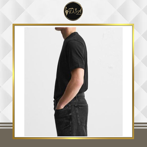 Vente exclusive de t-shirts pour hommes en coton 100% de qualité standard, couleur noire, taille grande, manches courtes, pour l'été - Product Image 4