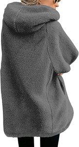 Sweat à capuche en polaire sherpa pour femme, pull chaud en peluche, sweat-shirt d'hiver doux et moelleux pour femme - Product Image 3