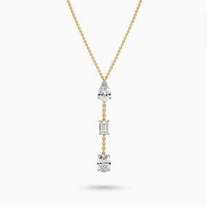 Collier pendentif trio haut de gamme le plus vendu pour femmes, diamants de laboratoire et naturels, bijoux de luxe, cadeau pour une occasion spéciale - Product Image 2