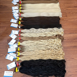 Wholesale Top Selling Raw Vietnamese Colored Bulk Human <b>Hair</b> Extensions Double Drawn Virgin <b>Hair</b> for <b>Braiding</b> <b>Soft</b> <b>Silky</b> Cuticle - Product Image 3