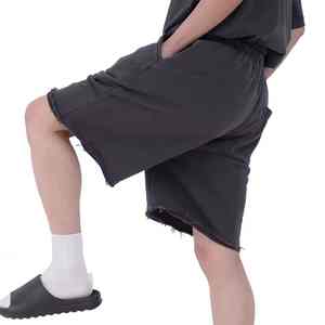 Pantalones Cortos Deportivos de Malla para Hombre, de Poliéster y Spandex, de Secado Rápido, Transpirables, Sólidos, para Gimnasio, Diseño Personalizado, Nueva Llegada - Product Image 3