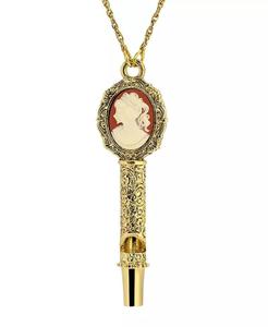 Collana con Cammeo in Corniola e Avorio Tono Oro con Fischietto |   2028 - Product Image 2