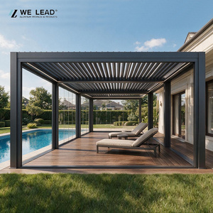 Pérgola bioclimática de aluminio de grado industrial de alta resistencia con techo de lamas para grandes proyectos al aire libre - Product Image 1