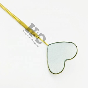 HOOPER COMPANY Custom MIRRONew Professional Gold-Plated Japanese Stainless Steel Square Pocket Cosmetic Mirror Eyelash Extension - Product Image 1