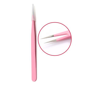 Pince à cils incurvée en acier inoxydable de qualité supérieure, outil de beauté professionnel anti-magnétique pour extensions de cils avec logo personnalisé - Product Image 5