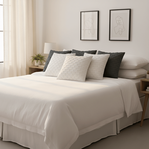 SOGA Juego de 6 fundas de cojín decorativas onduladas de 45 cm, 3 en gris carbón y 3 en blanco puro, para sofá y dormitorio - Product Image 5