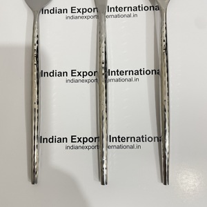 CUTLERY SET" Luxury Hammered Handle Stainless Steel Flatware Set Mirror Polish Silverware Dining Cutlery Collection - Product Image 3