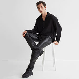 Pantalones de Cuero Genuino para Hombre, de Alta Calidad, Piel de Oveja, Transpirables, Cómodos, para Actividades al Aire Libre, Estilo Urbano - Product Image 3