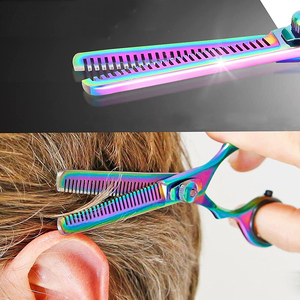 Ciseaux à effiler professionnels en acier inoxydable pour coiffure, manche ergonomique avec dents de précision pour salon de coiffure - Product Image 6