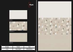 Azulejos de cerámica mate premium de 30x60 cm, diseñados para espacios de vida funcionales, que ofrecen una apariencia de textura limpia y duradera. - Product Image 4