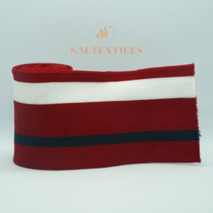 Custom Stripe Knitted <b>Elastic</b> Tape for Garments Sportswear Jackets Cuffs Waistbands Fashion Accessories and Textile Trims - Product Image 1