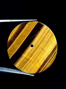 Esfera de reloj con movimiento nh35, piedra de ojo de tigre natural, disco redondo de 31.50 mm para la fabricación de relojes - Product Image 3