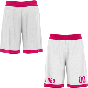 Pantalones Cortos de Baloncesto Personalizados para Hombre, Color Rojo Real y Blanco, Diseño Sólido, Sublimados, 100% Poliéster, Transpirables, de Secado Rápido, con Logotipo Personalizado - Product Image 4
