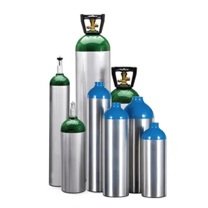 20L医用氧气罐铝气瓶TPED ISO 7866 O2气瓶166Bar高压2407PSI
