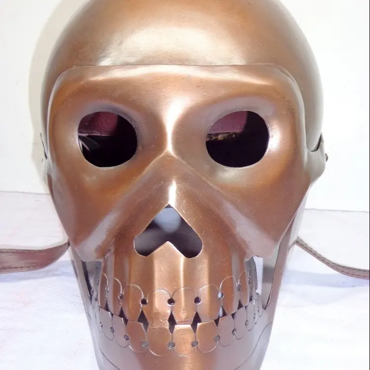Kask maskesi rustik iskelet kaskları el yapımı üreme zırh kask film Prop kostüm cadılar bayramı tema parti