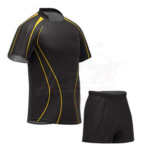 Vêtements d'entraînement confortables et respirants, ensemble maillot et short de rugby grande taille, 100% polyester, séchage rapide - Product Image 6