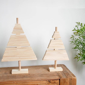 <b>Wooden</b> 3cm <b>Christmas</b> <b>Tree</b> Ornaments Rotating Desktop Decorations Window Scene Holiday Season Decorative Box Packaging Factory - Product Image 3