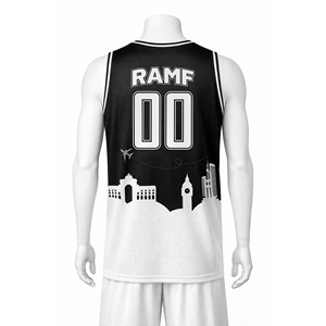 เสื้อบาสเก็ตบอลผู้ชาย OEM ผ้าทอเนื้อแน่น 140 กรัม แห้งเร็ว ระบายอากาศดี สวมใส่สบาย ซักง่าย ผลิตจากโพลีเอสเตอร์ 100% ชุดทีม - Product Image 6