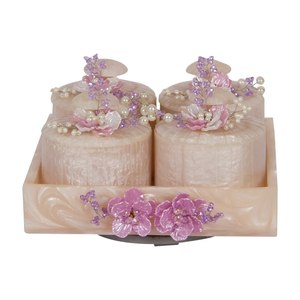 <b>Christmas</b> <b>gifts</b> Resin 6 storage jar tray set Gold accents cover Classic design capacity Decorative dry fruits Jar & Jewelery <b>Box</b> - Product Image 6
