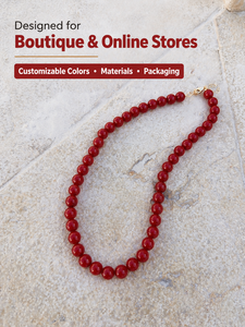 Collier <span class=keywords><strong>de</strong></span> perles en pierres fines naturelles personnalisé à faible MOQ, production rapide, pour marques <span class=keywords><strong>de</strong></span> <span class=keywords><strong>bijoux</strong></span> - Product Image 3