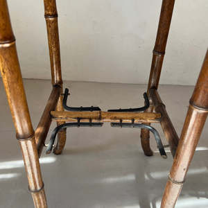 Vintage Bamboo Side <b>Table</b> Rustic Natural Cane Plant Stand Bohemian <b>Small</b> Accent <b>End</b> <b>Table</b> Living Room Bedroom Foyer Corner - Product Image 6
