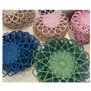 Premium Woven Rattan Charger Plate Handmade Decorative <b>Placemat</b> <b>For</b> Dining <b>Table</b> Wedding Banquet Restaurant Hotel <b>Table</b> Styling - Product Image 4
