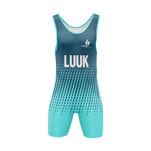 Traje de Lucha Libre para Hombre LUUK, de Una Pieza, con Estampado por Sublimación, de Secado Rápido, Ajustado, para Artes Marciales, Talla Adulto, Diseño con Degradado de Color - Product Image 1