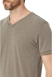 Camisetas de Cuello en V para Hombre, de Alta Calidad, Manga Corta, Estilo Casual, Transpirables, Corte Regular, 100% Algodón, Gran Venta - Product Image 2