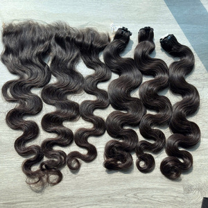 Vente en gros d'extensions de cheveux humains vietnamiens de couleur naturelle de haute qualité 100% à double extrémité de tissage - Product Image 5