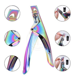 Coupe-ongles professionnel en acier inoxydable à lame courbée pour ongles en acrylique - Product Image 1