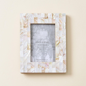 <b>Large</b> size picture <b>frame</b> with mother of pearls inlay best quality handcraft MOP capiz shell photo <b>frames</b> - Product Image 4