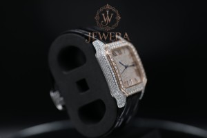 Montre unisexe en moissanite avec bracelet en cuir, idéale pour les professionnels d'affaires et le port quotidien de luxe – Offre spéciale - Product Image 3