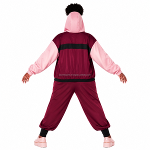 Color Block Windbreaker Set Custom <b>Embroidered</b> Logo Elastic Cuff Drawstring Hem Water Resistant Ripstop Fabric Wholesale Wear - Product Image 2