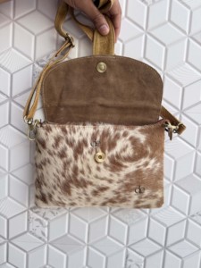 Cowhide Leather New Wholesale Sling <b>Bag</b> Western Hair On Hide Fur Stylish Handbag Bohemian Wristlet Women's Multi Uses <b>Bag</b> - Product Image 5