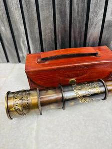 Brass Finish Handmade Dolan London Telescope Vintage Spyglass with Leather <b>Box</b>-Fashion Design Chinese New Year <b>Gift</b> - Product Image 3