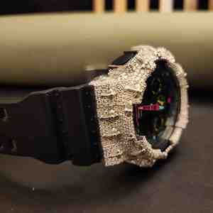 Relojes de Diamantes de Lujo DOPE JEWELLS con Correa de Goma Negra, Piezas Atemporales con Caja Redonda Artística para Fiestas - Product Image 5