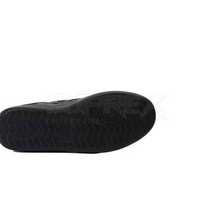 2026 Low MOQ Comfortable Breathable Black Knitted Casual Shoes with <b>Adjustable</b> <b>Strap</b> Lightweight Rubber Sole All Seasons Use - Product Image 3