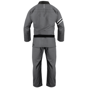 Kimono BJJ personnalisé War Tribe pour homme, gris, 100% polyester, coupe classique, durable, logo sur le devant, combinaison de Jiu-Jitsu brésilien pour adulte - Product Image 2