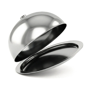 ฝาครอบอาหารทรงโดมสแตนเลสหรูหรา งานฝีมือคุณภาพสูง ขายส่ง - Product Image 6