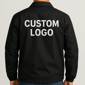 Veste de coach pour homme, personnalisée, très vendue, légère, résistante à l'eau, grande taille, en polyester et nylon, pour l'entraînement. - Product Image 2