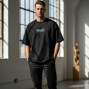 T-shirt Oversize Homme de Haute Qualité, Personnalisable, Streetwear, Coton Lourd, Uni, Épaules Tombantes - Product Image 6