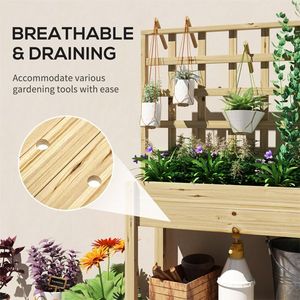 Fioriera Rialzata Zincata con Traliccio, Resistente Contenitore per Piante da Esterno e Recinzione per Decorazione Giardino - Product Image 4